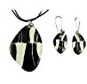 Art Glass Earring and Pendant Set Soft Triangle Style 109