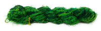 Fair Trade Recycled Silk Sari Yarn 100 gram Skein GREEN