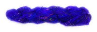 Fair Trade Recycled Silk Sari Yarn 100 gram Skein PURPLE & BLUE