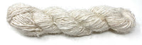 Fair Trade Recycled Silk Sari Yarn 100 gram Skein WHITE